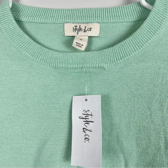 NEW Beautiful Teal Sweater, soft, stylish, from Style & Co.,  by Size Medium - Picture 5 of 9